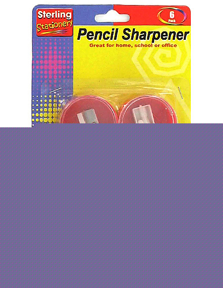 New wholesale case lot 6 packs pencil sharpeners school