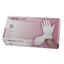 100 exam gloves vinyl synthetic medline mediguard - med