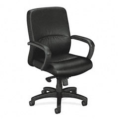 Basyx VL680 series managerial mid back chair with blac