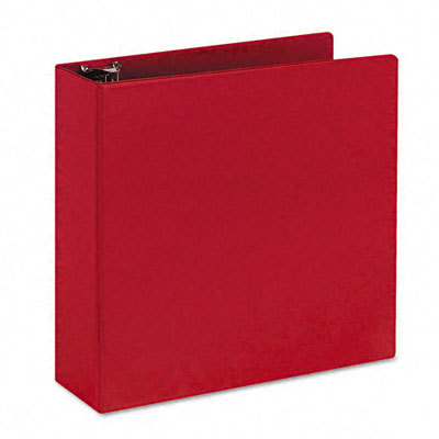 Durable ez-turn ring reference binder 3IN capacity, red