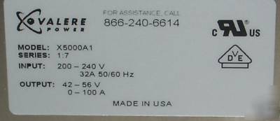 Eltek valere X5000A1 rectifier 48 volt 100 amp