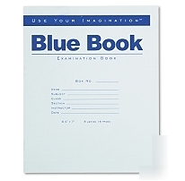 Exam blue book - margin rule - 8.5 x 7 - eight sheets