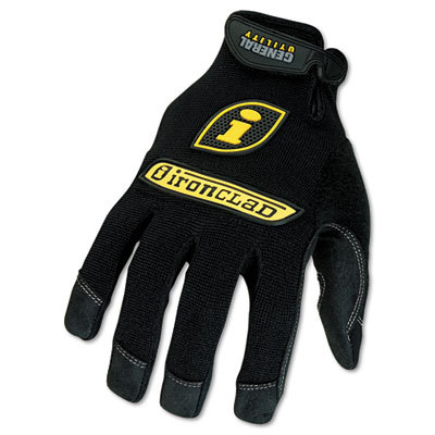 General utility spandex gloves, one pair, black, medium