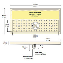 Glass rinser tray - 31-1/2 inch - drip - draft beer