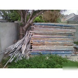 Huge lot of used steel scaffolding
