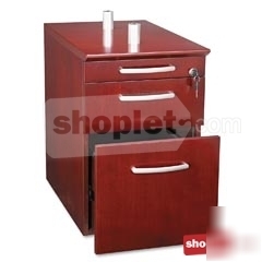 Mayline napoli pencilboxfile pedestal for curved desk