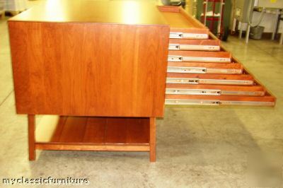 New cherry flat file map atlas blueprint cabinet stand 