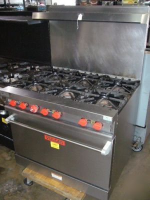 Vulcan VG36-66 n.g. commer. 6 burner 36