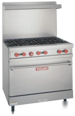 Vulcan VG36-66 n.g. commer. 6 burner 36