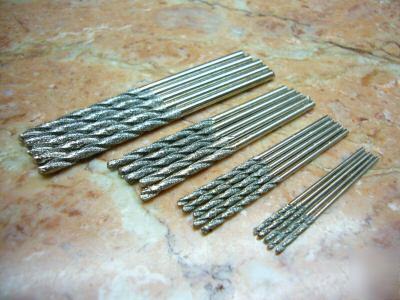 (total 20 pcs) 1MM to 2.5MM diamond coated twist bit