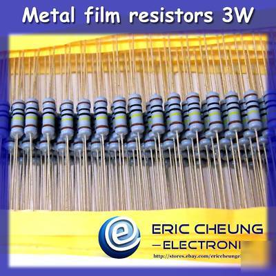 10PCS 470 ohm metal film resistors 3W +/-1%