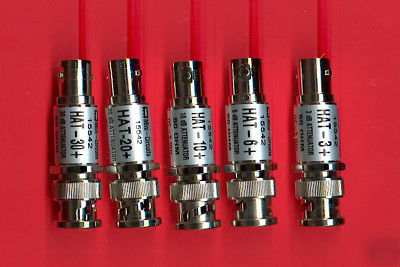 Bnc attenuator kit, 3, 6, 10, 20, 30 db, 1 kit = 5
