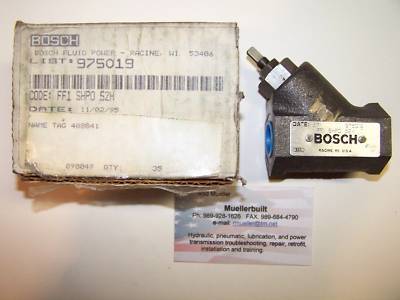 Bosch hydraulic flow control valve w/int. check sae#8