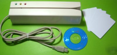 Dual track 1 & 2 magnetic card reader / writer - usb 