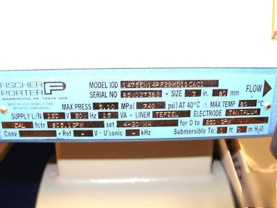 Bailey fischer & porter magnetic flow meter