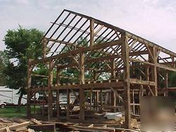 Barn hand hewn white oak post & beam