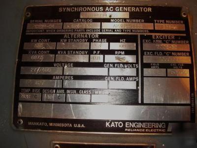 Generator end 550 kw kato generator head 1200 rpm