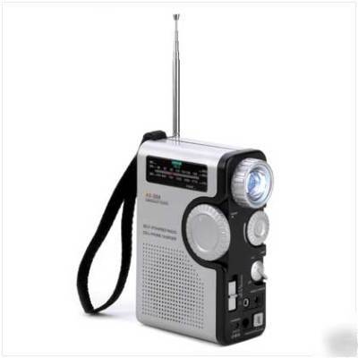 Hand crank radio and light