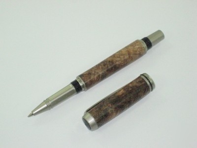 Handmade baron rollerball pen curly mango free case
