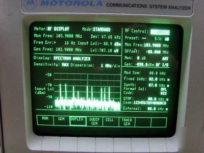 Motorola R2600CHS communications system analyzer R2600C