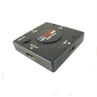 3 in 1 out 1080P 1.3B hdmi mini splitter switcher box