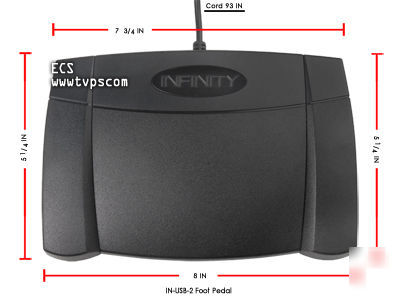 In-usb-2 inusb infinity computer foot pedal transcriber