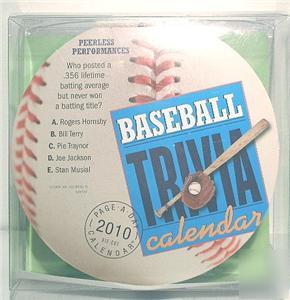 New 2010 baseball trivia page-a-day daily desk calendar 
