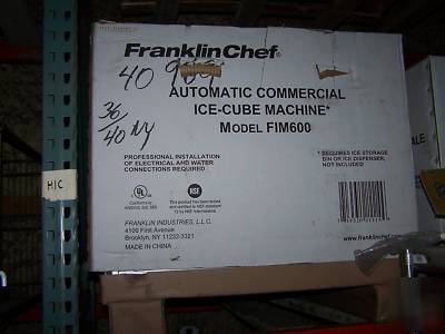 New franklin chef air cooled 600 lb ice cube machine