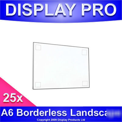 25X A6 borderless landscape wall posters advert holders