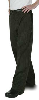 Chef, kitchen pants, black, belt loops, size: 28