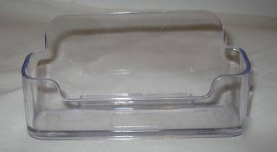 Clear plastic acrylic business card holder small desk 