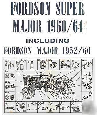 Fordson major tractor parts list manual super 1952-1964