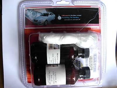 Magic liquid plastic cleaning kit restore polycarbonate