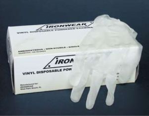 New 1000 (1 case) vinyl powder gloves size large *brand 