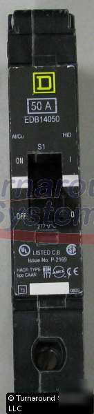 New square d EDB14050 circuit breakers, 50 a, lot of 4, 