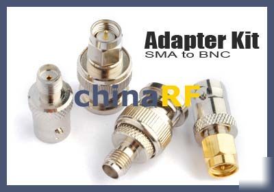 Sma - bnc rf adapter kit 4 pcs