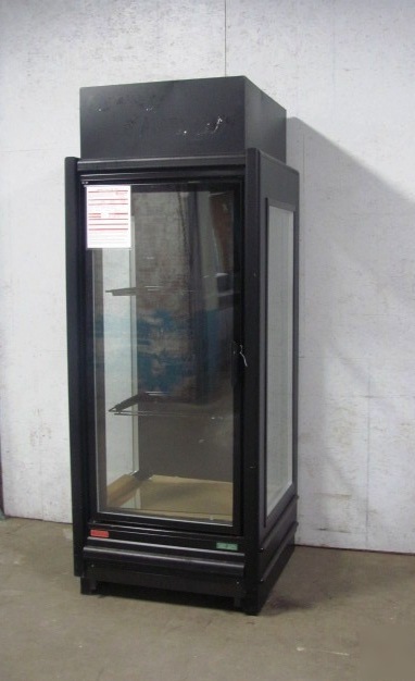 Zero zone refrigerated 1 swing door floral merchandiser