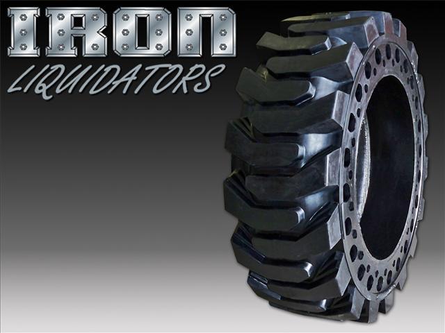 12X16.5 solid pro flex skid steer tires, flat proof 