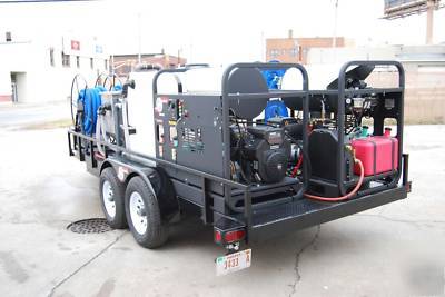 2 mobile pressure washers, water recovery and recycling
