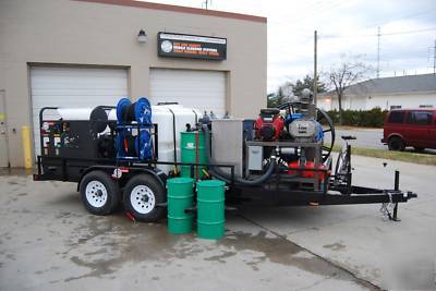 2 mobile pressure washers, water recovery and recycling