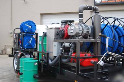 2 mobile pressure washers, water recovery and recycling