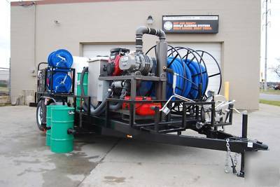 2 mobile pressure washers, water recovery and recycling