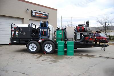 2 mobile pressure washers, water recovery and recycling