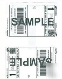 200 blank white shipping labels for usps/ups 8.1 x 5.25