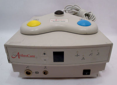 Arthro care console and foot pedal with attachments