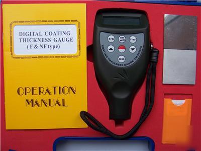 Digital coating paint thickness gauge w/ built-in f&nf