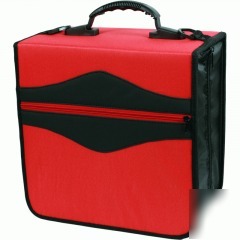 Ebox 424 disc cd wallet emm - zipper red EMM12424RD