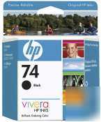 Hp no.74 inkjet printer cartridge black 200PG