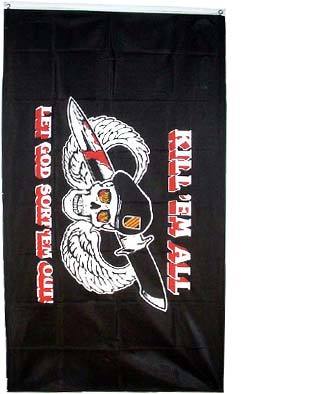 Kill em all let god sort em out flag us military flags