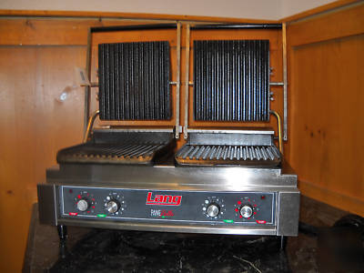 Lang double panini grill sandwich toaster model pb-24
